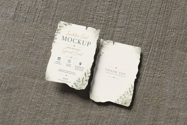 Clean Invitation Card Mockup