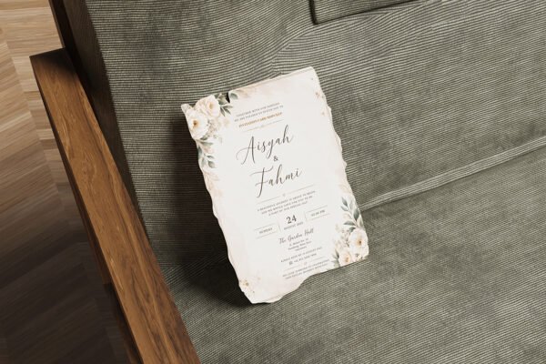 Realistic A5 Invitation Card Mockup