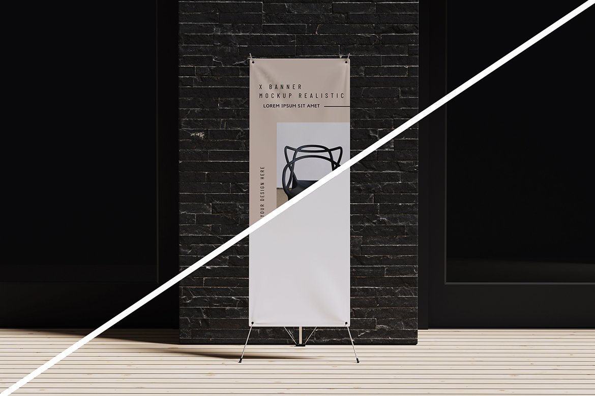 Front Stand Banner Display Mockup