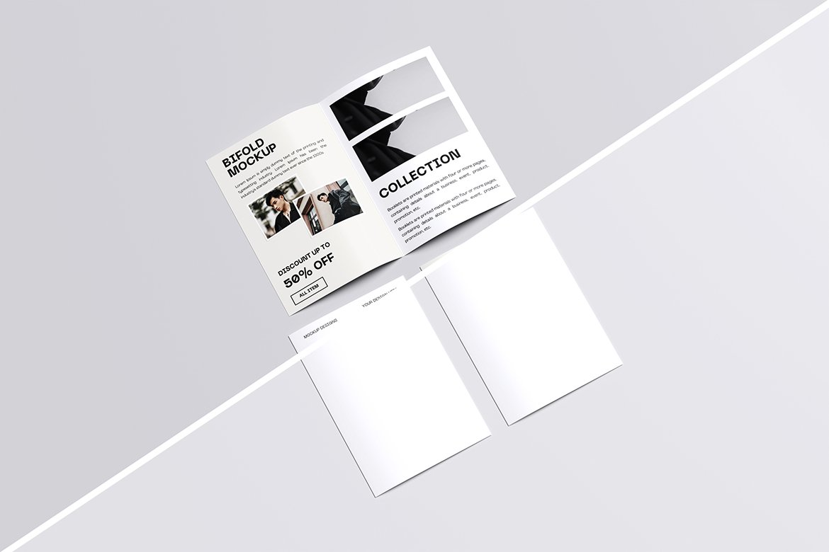 Bifold Brochure Display Mockup