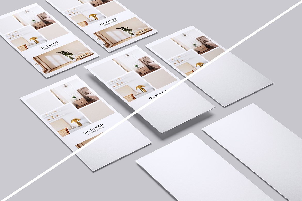 Minimalist DL Flyer Display Mockup