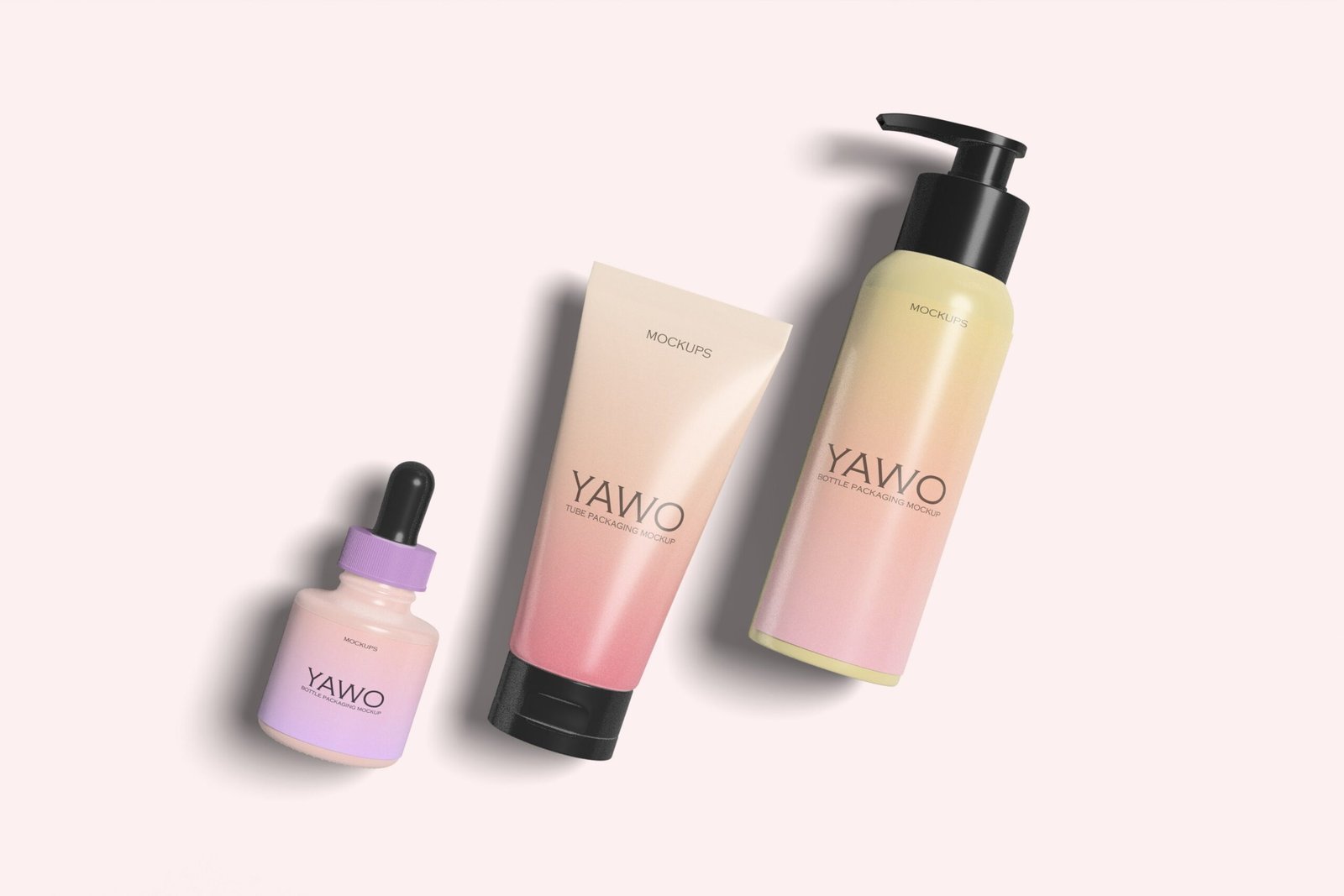 Cosmetic Packaging Mockup with Clean Background