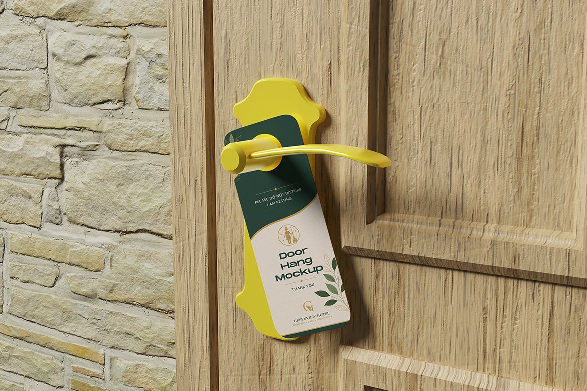 Hotel Hang Door Mockup