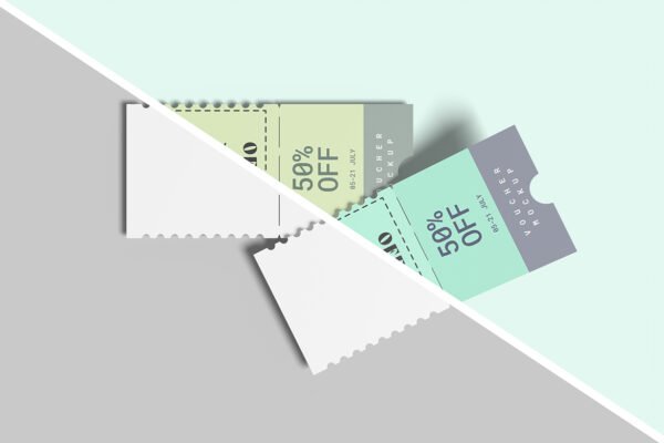 Minimalist Event Ticket Mockup