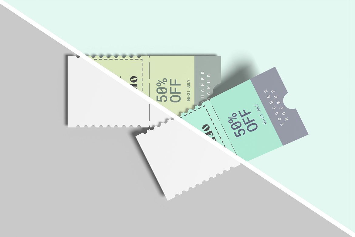 Minimalist Event Ticket Mockup