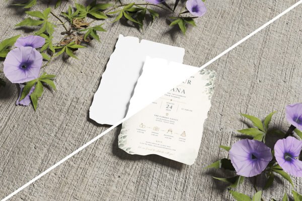 A5 Paper Invitation Card Mockup