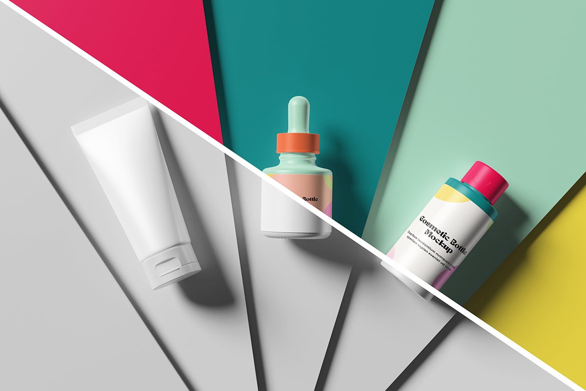 Funky Style Cosmetic Packaging Mockup