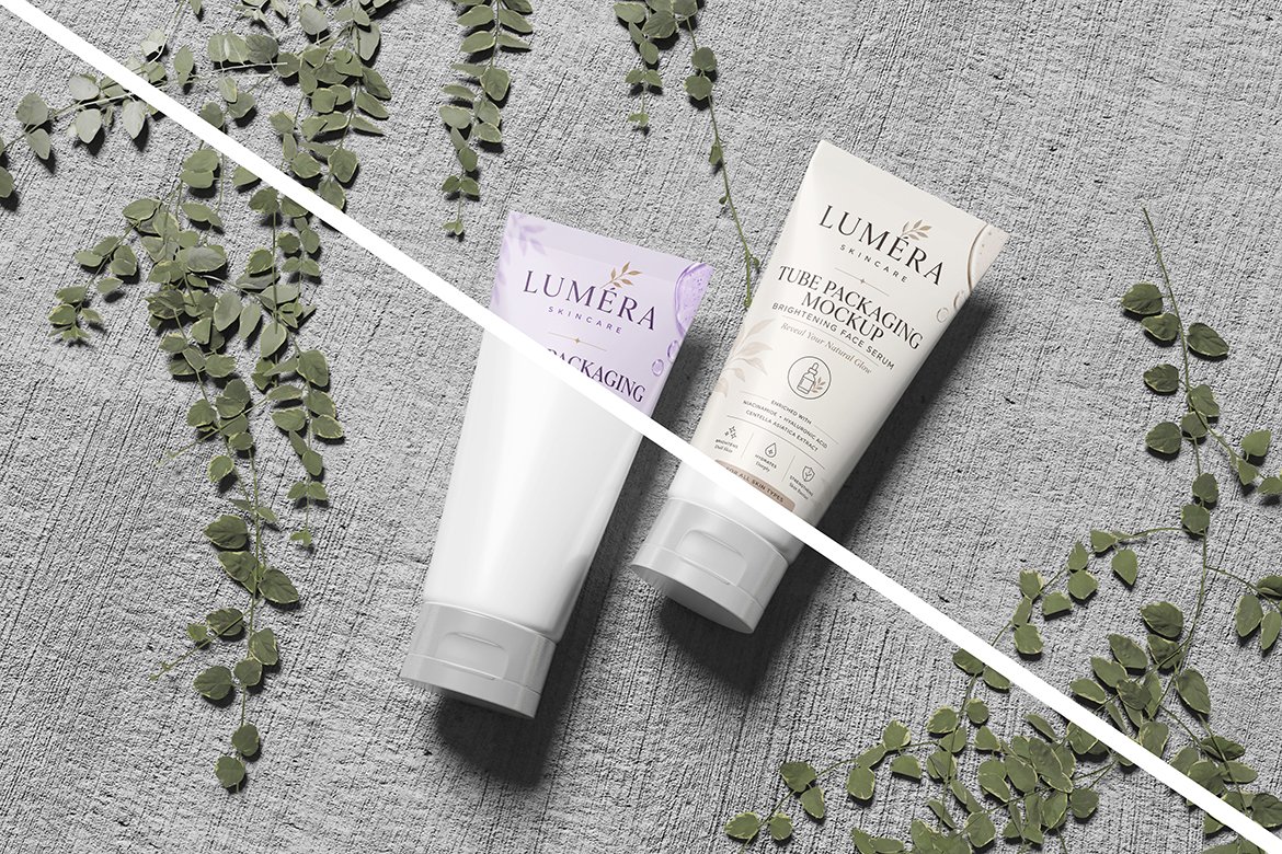 Cosmetic Tube Packaging Mockup