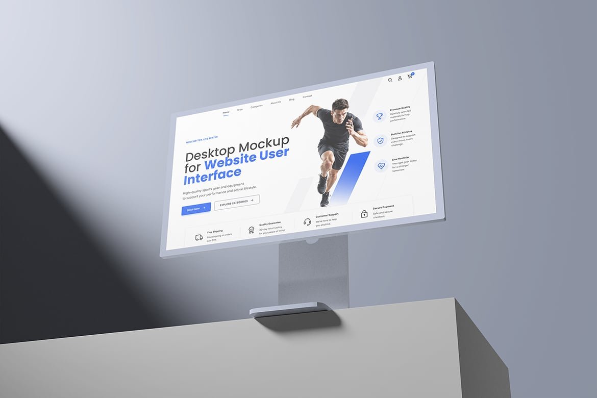 Clean iMac Display Mockup
