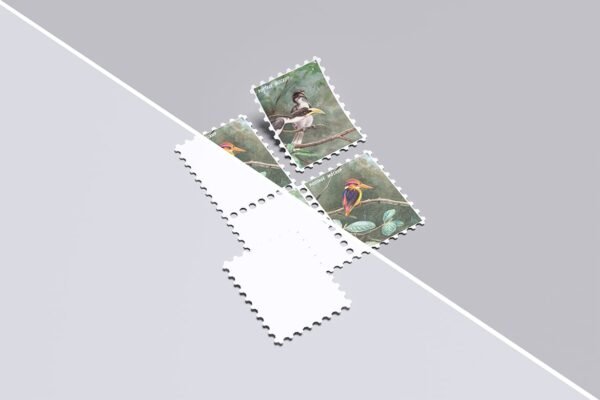Postage Stamp Display Mockup