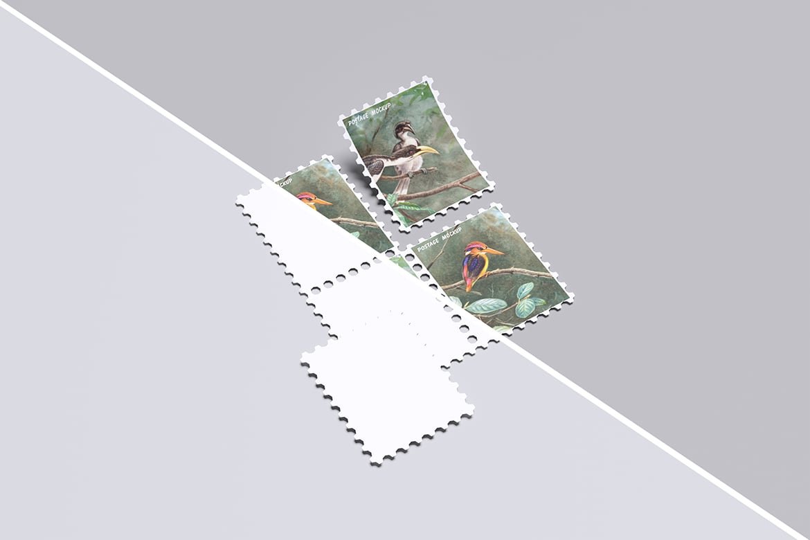 Postage Stamp Display Mockup