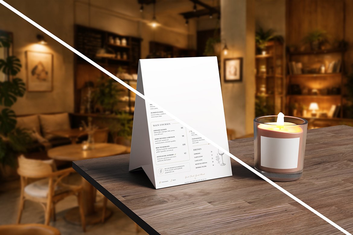 Standing Menu Mockup