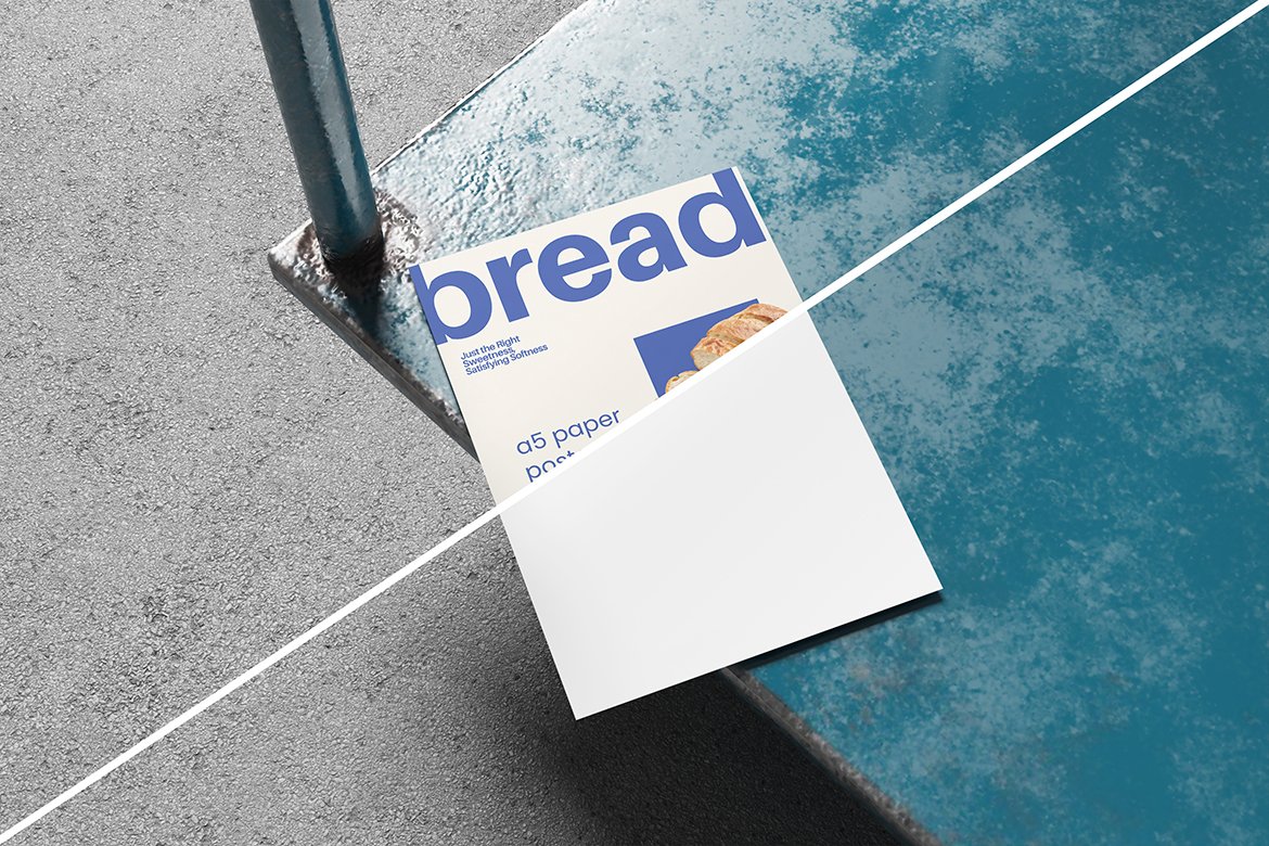 Realistic A5 Paper Poster Mockup