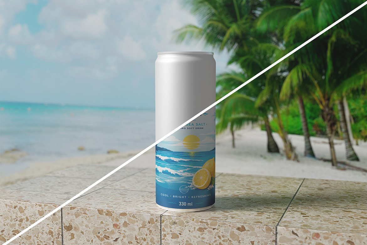 Softdrink Can Packaging Mockup