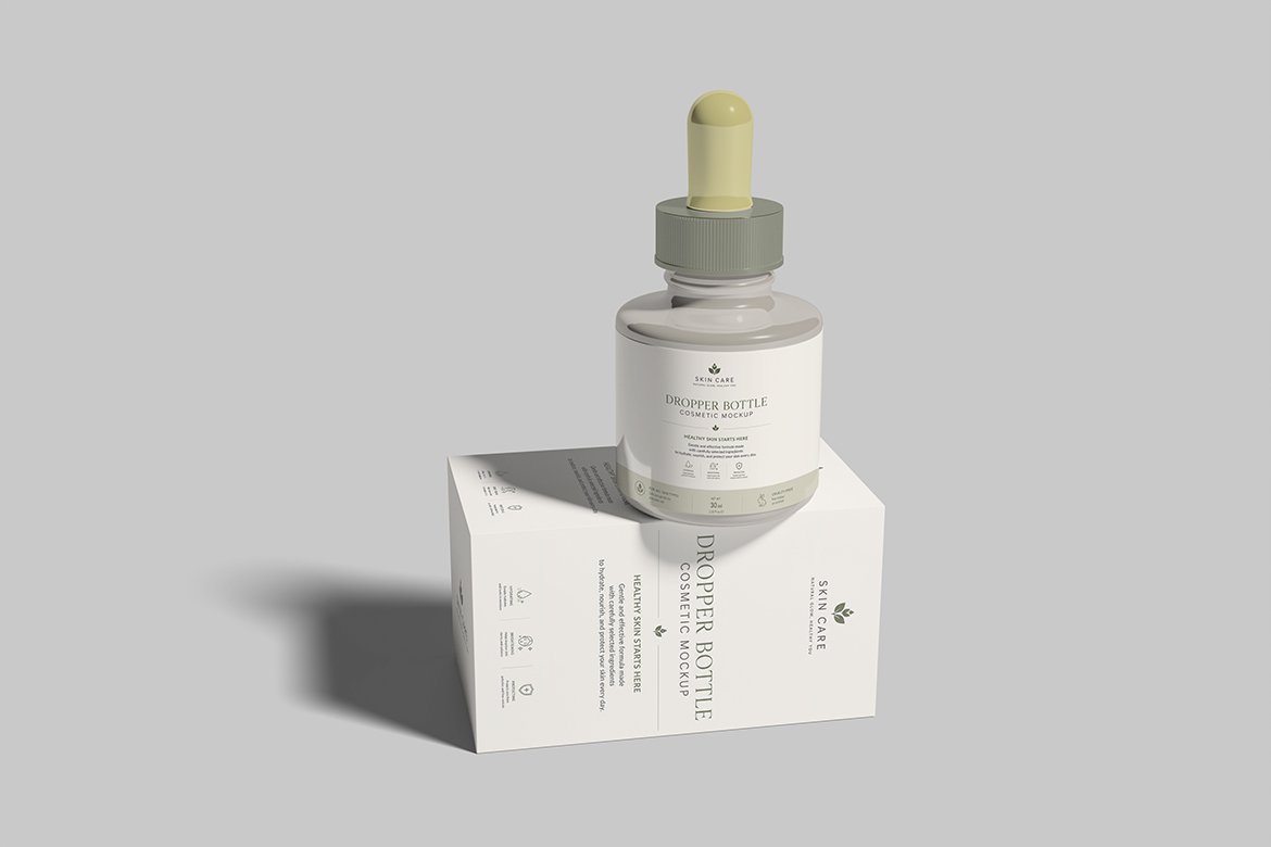 Dropper Bottle Cosmetic Mockup