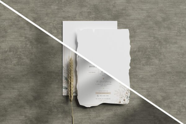 A5 Paper Invitation Card Mockup