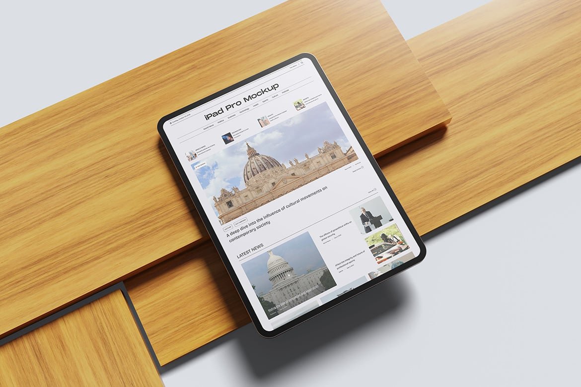 Minimalist iPad Pro Mockup