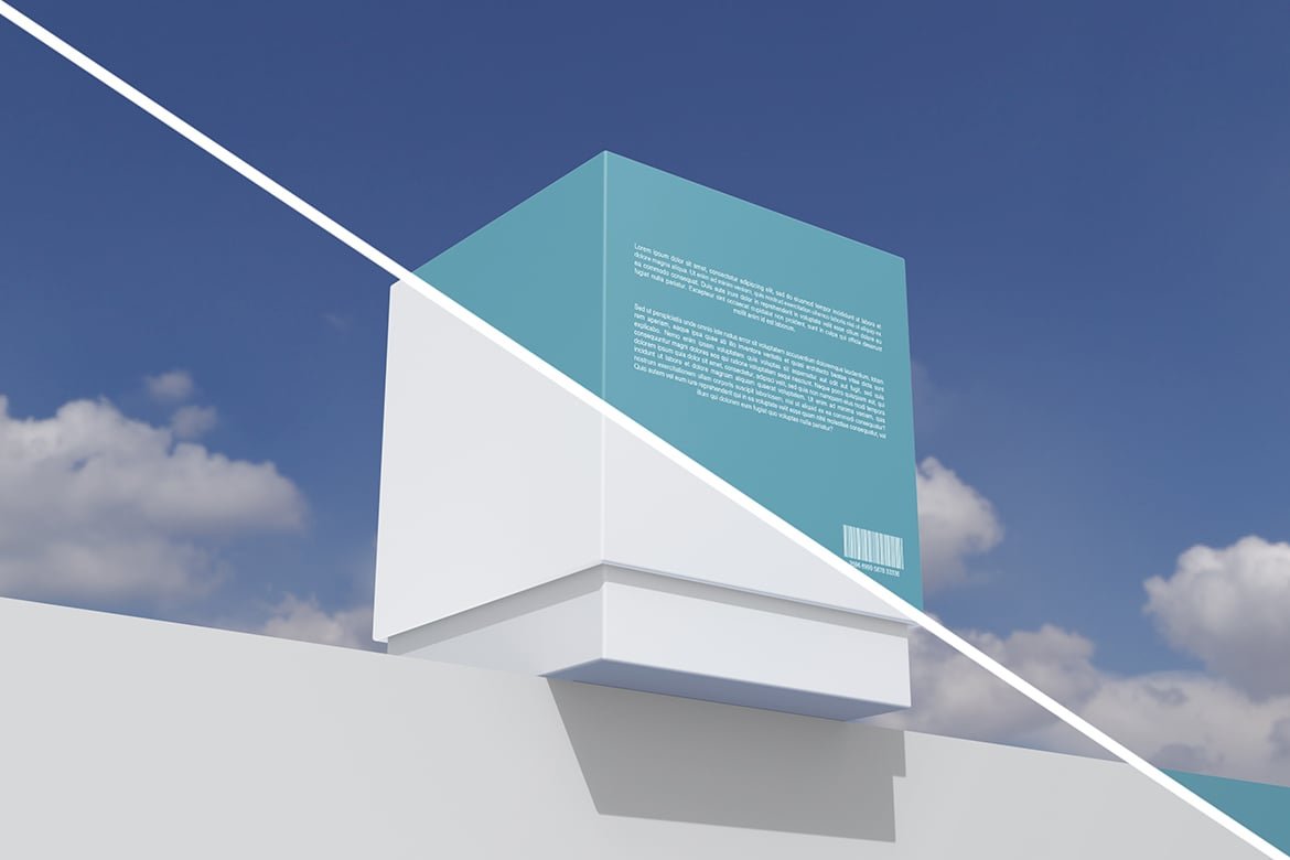 Close-up Packaging Box Mockup