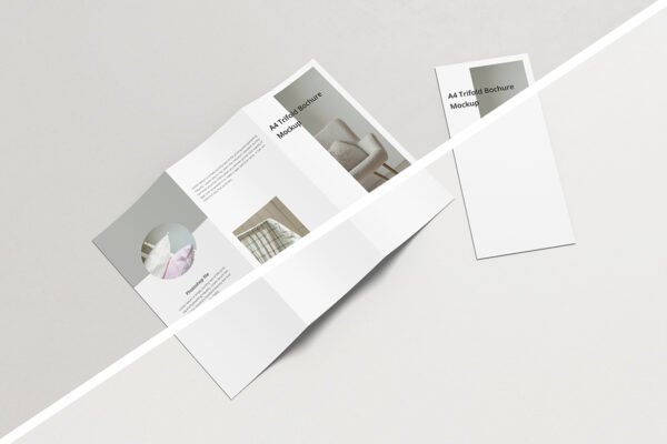 Clean Trifold Brochure Mockup