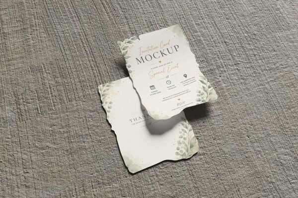 Clean Invitation Card Mockup