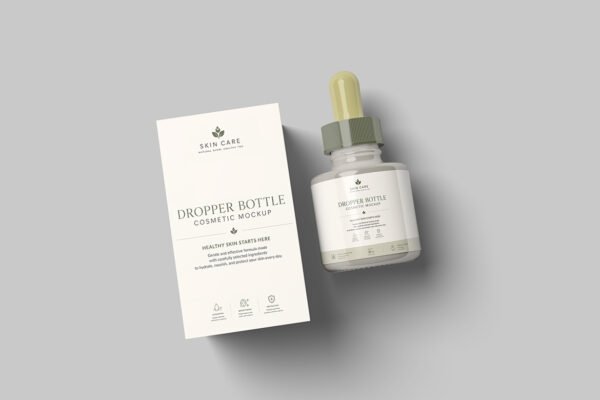 Dropper Bottle Cosmetic Mockup