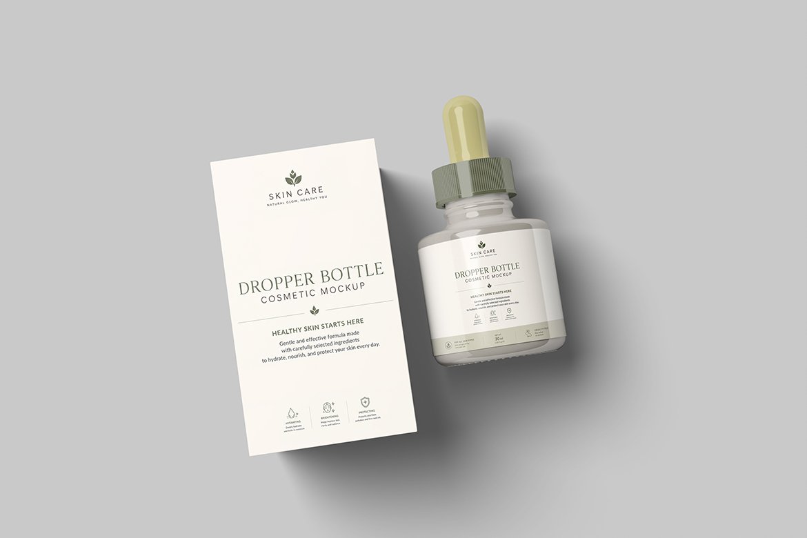 Dropper Bottle Cosmetic Mockup