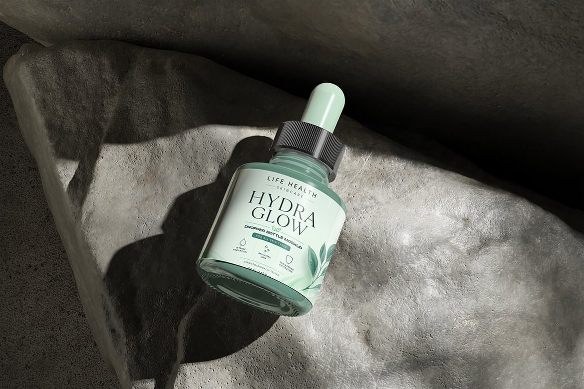 Cosmetic Dropper Bottle Mockup
