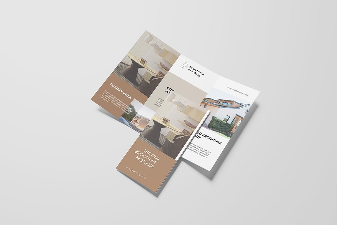 Clean Trifold Brochure Mockup