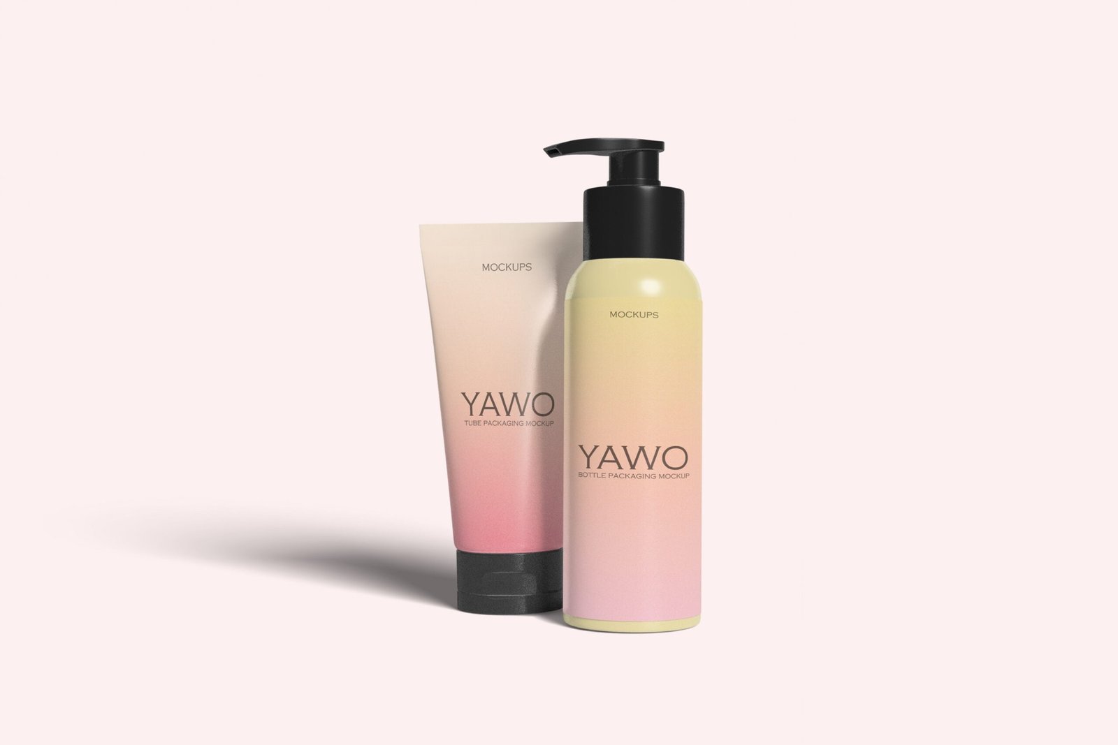 Cosmetic Packaging Mockup with Clean Background