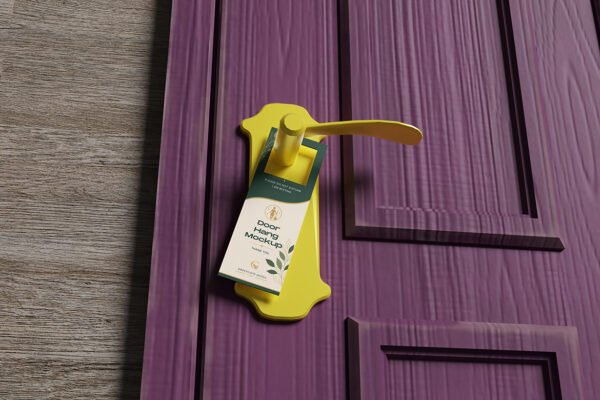 Hotel Hang Door Mockup