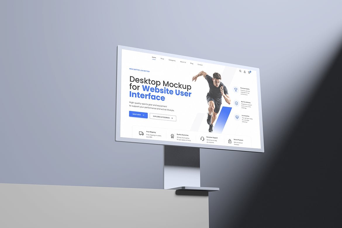 Clean iMac Display Mockup